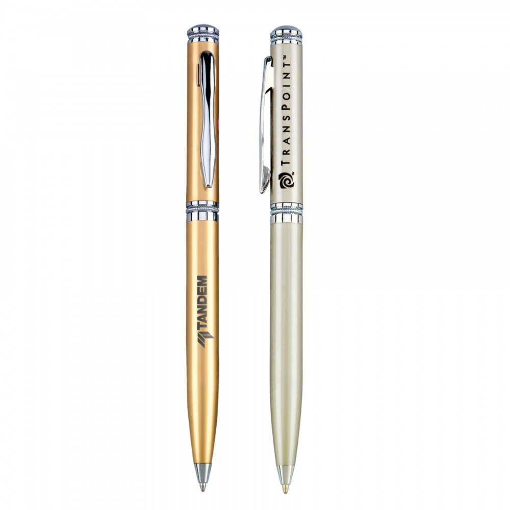 Logo Branded Bacchus Satin Ballpoint Pen