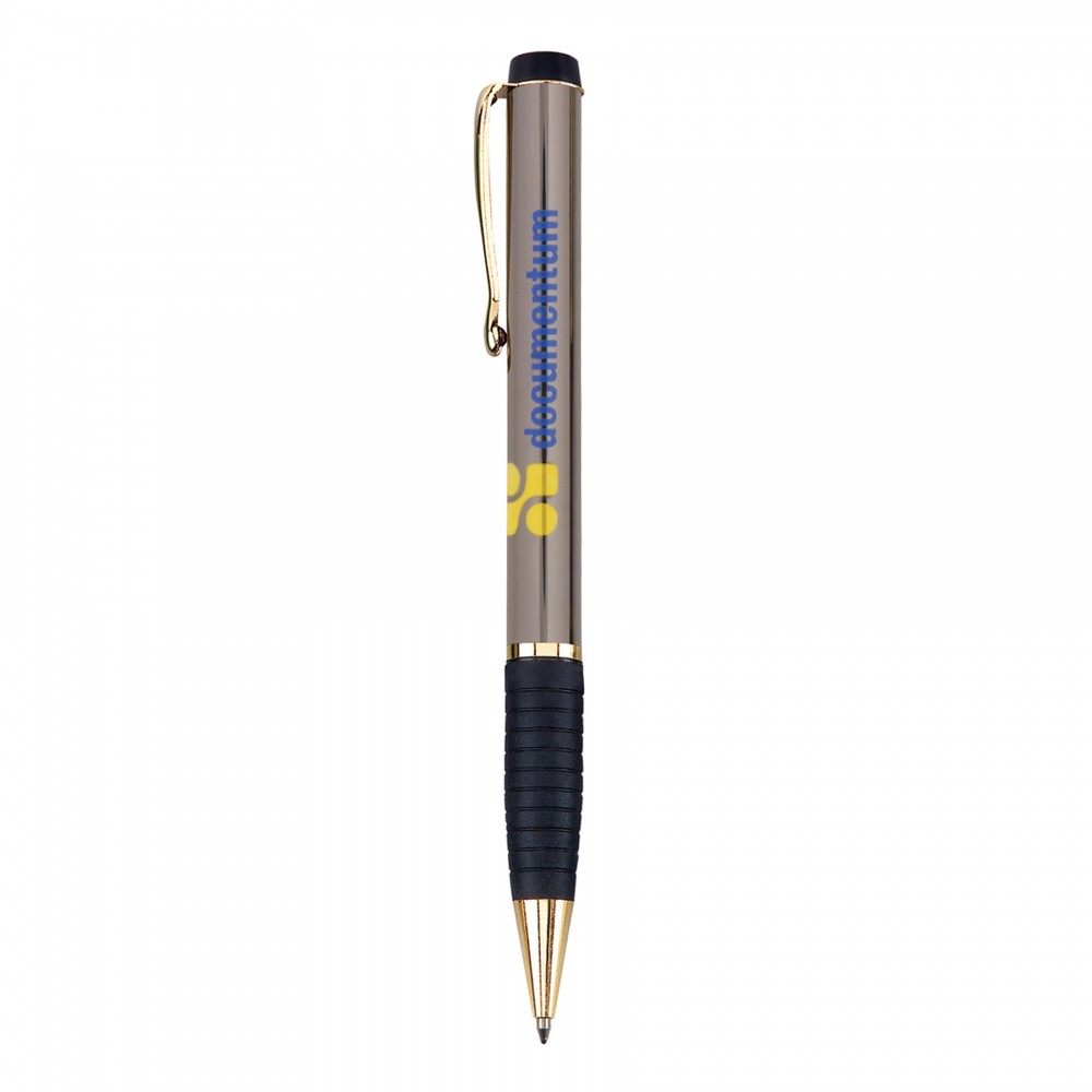 Custom Imprinted Metal Pen, Ballpoint pen, Twist action, Blue ink refill optional