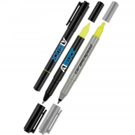 Uni Ball Colored Ballpoint Pen/ Highlighter Combo Custom Imprinted