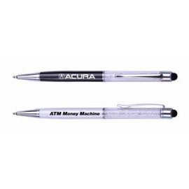 Logo Branded Gemstone Pen With Stylus