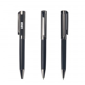 Logo Branded Luxury Waved Twisted Metal Pen