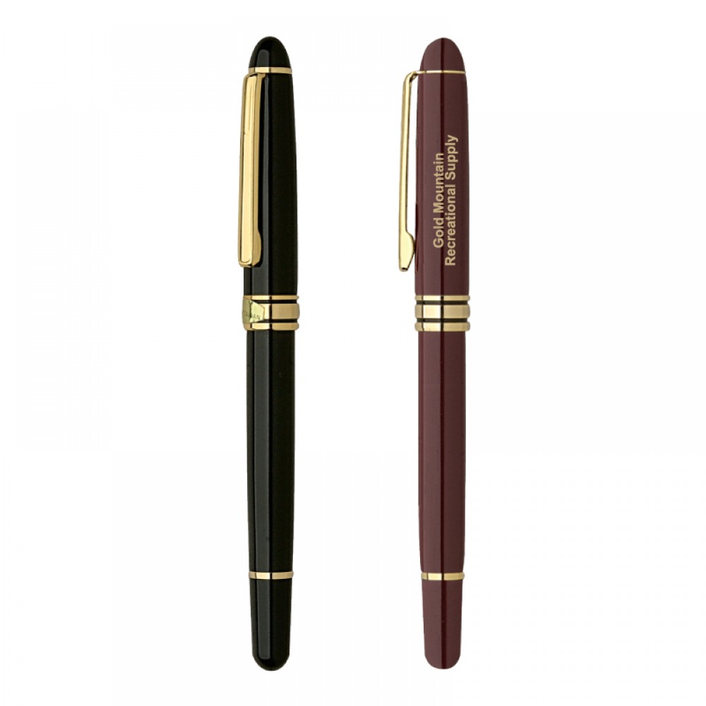 Custom Engraved The Milano Blanc Rollerball Pen Custom Engraved The Milano Blanc Rollerball Pen