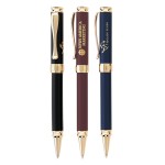 Custom Imprinted Metal Pen, Ballpoint pen, Click action, Blue ink refill optional