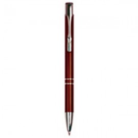 Logo Branded Burgundy Red Pen w/Silver Trim