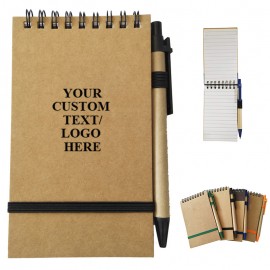 Custom Engraved Eco Spiral Notebook Jotter w/Pen  Custom Engraved Eco Spiral Notebook Jotter w/Pen
