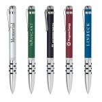 Genji-I Aluminum Ballpoint Pen w/Rubber Dot Grippers Logo Branded