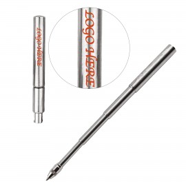 Custom Engraved Stainless Steel Keyring Telescoping Pen  Custom Engraved Stainless Steel Keyring Telescoping Pen
