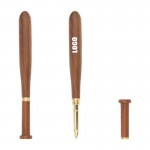 Logo Branded 5.5" Wooden Twist-Action Baseball Bat Pen