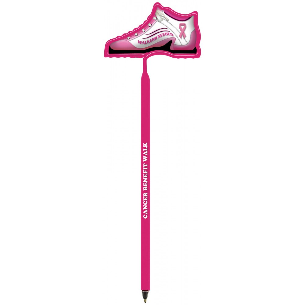 Inkbend Standard Billboard Pens W/ Breast Cancer Shoe Stock Insert Custom Engraved