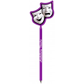 Logo Branded Inkbend Standard Billboard Pens W/ Drama Masks Stock Insert