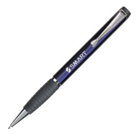 Michelangelo Pen - Blue/Chrome Custom Imprinted