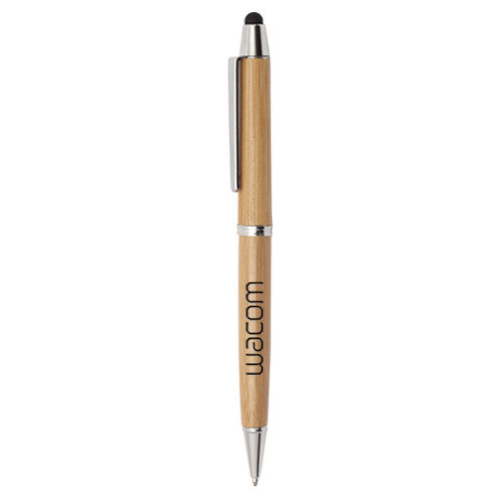 Custom Engraved Montrose Bamboo Stylus Pens Custom Engraved Montrose Bamboo Stylus Pens
