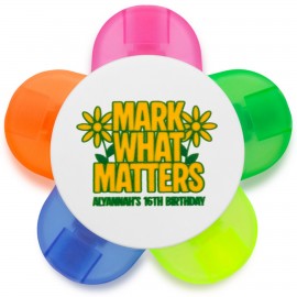 Custom Engraved Custom Multi-Color Flower Highlighters