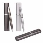 Twist Metal Ballpoint Pen w/ Matching Case Custom Engraved