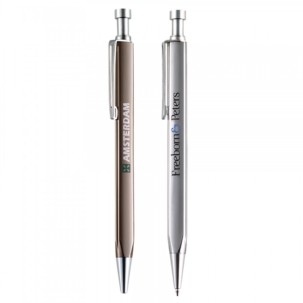 Custom Imprinted Metal Pen, Ballpoint pen, Click action, Blue ink refill optional Custom Imprinted Metal Pen, Ballpoint pen, Click action, Blue ink refill optional
