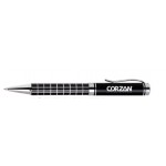 Jefferson Aluminum Ballpoint Twist Action Pen w/Chrome Accents Custom Engraved