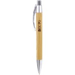 Logo Branded Palisade Bamboo Click Action Ballpoint Pen