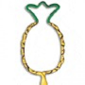 Pineapple Multi-Color Inkbend Standard, Bent Pen Custom Engraved