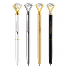 Custom Imprinted Diamond crystal twist action metal ballpoint pen  Custom Imprinted Diamond crystal twist action metal ballpoint pen