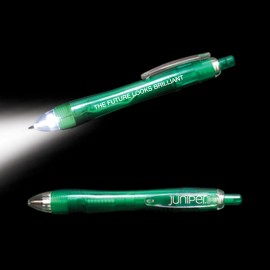 5" Green LED "Ultimate" Lighted Pen Custom Imprinted