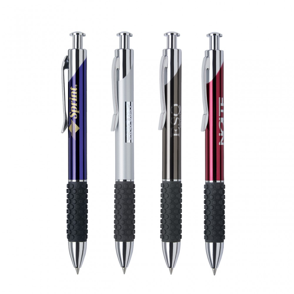 Gemini Ballpoint Click Action Pen w/Polished Chrome Accents Custom Engraved
