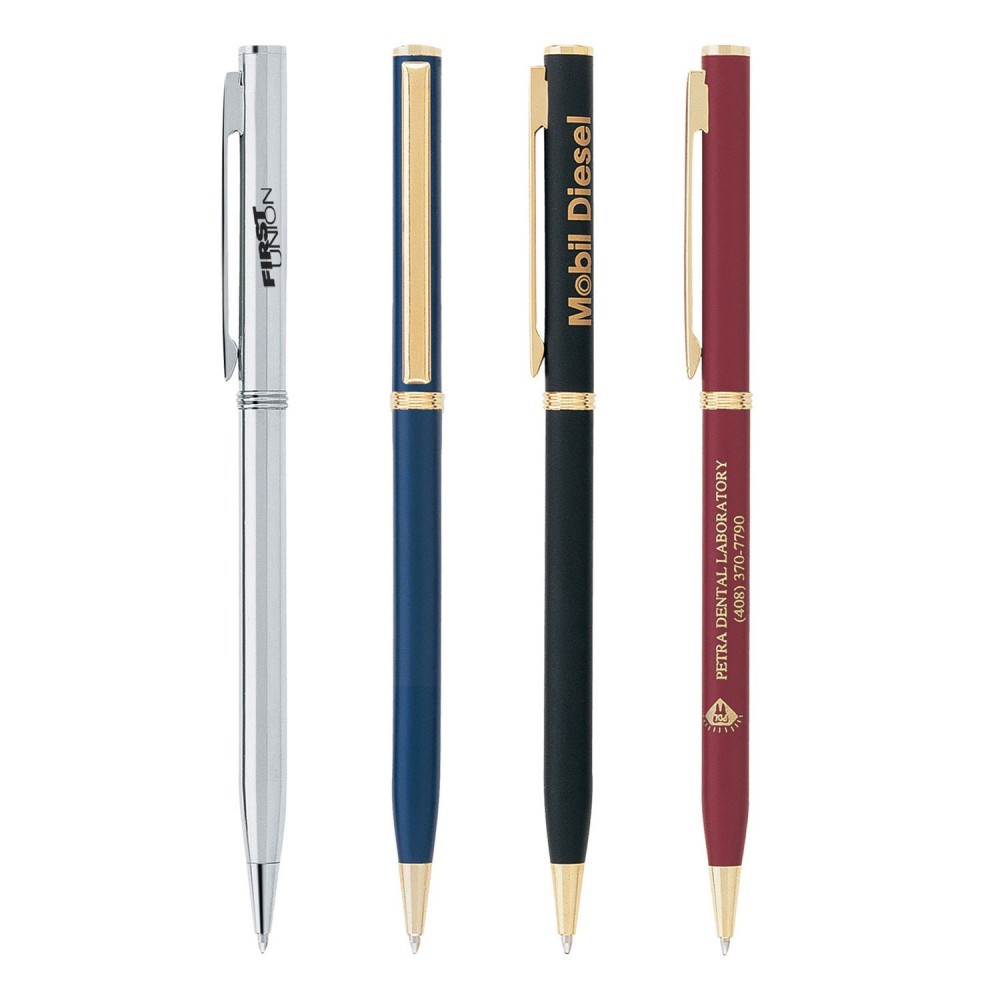 Custom Imprinted Brass Twist-Action Metal Pen