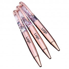 Custom Imprinted Crystal Dynamic Liquid Ball Pen  Custom Imprinted Crystal Dynamic Liquid Ball Pen