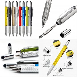 Custom Imprinted 6-in-1 Multi-Tool Tech Pen