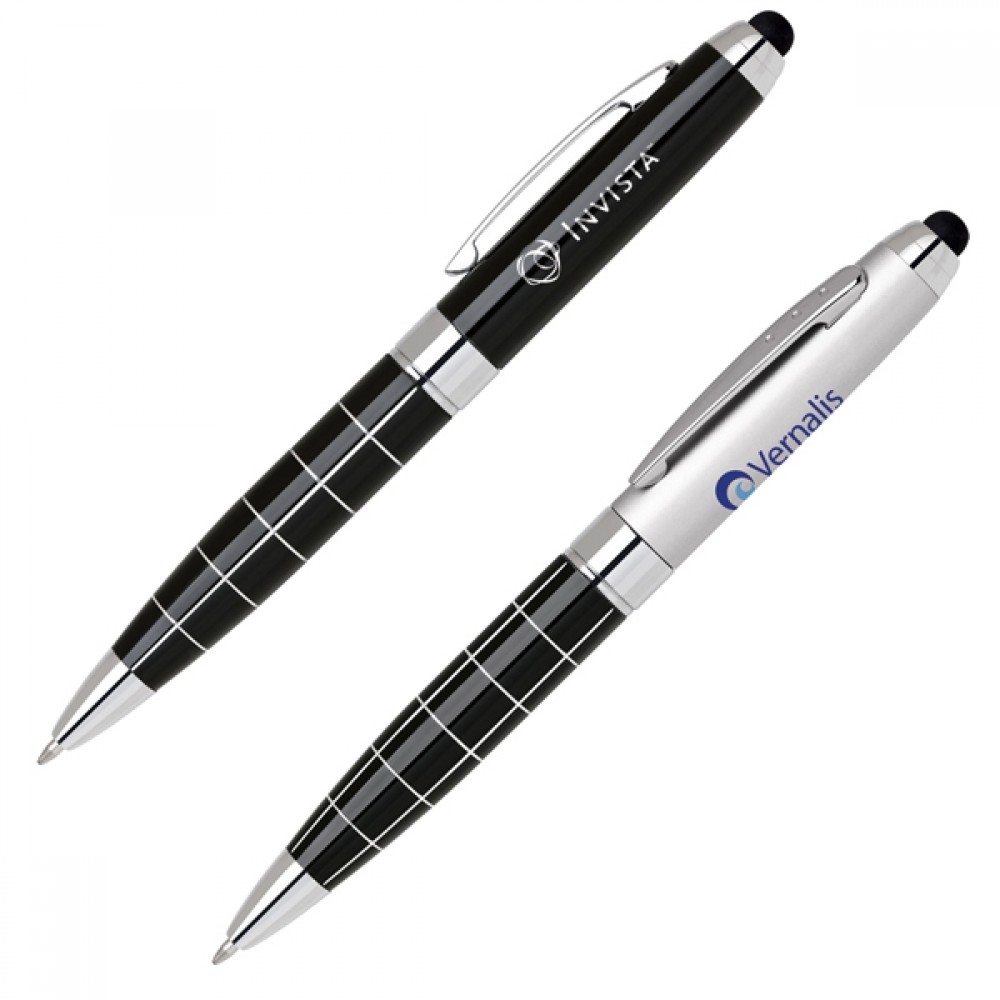 Grid Patterned Stylus Pen Custom Imprinted Grid Patterned Stylus Pen Custom Imprinted