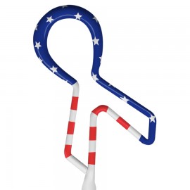 Logo Branded Awareness Ribbon Flag Multi-Color Inkbend Standard, Bent Pen
