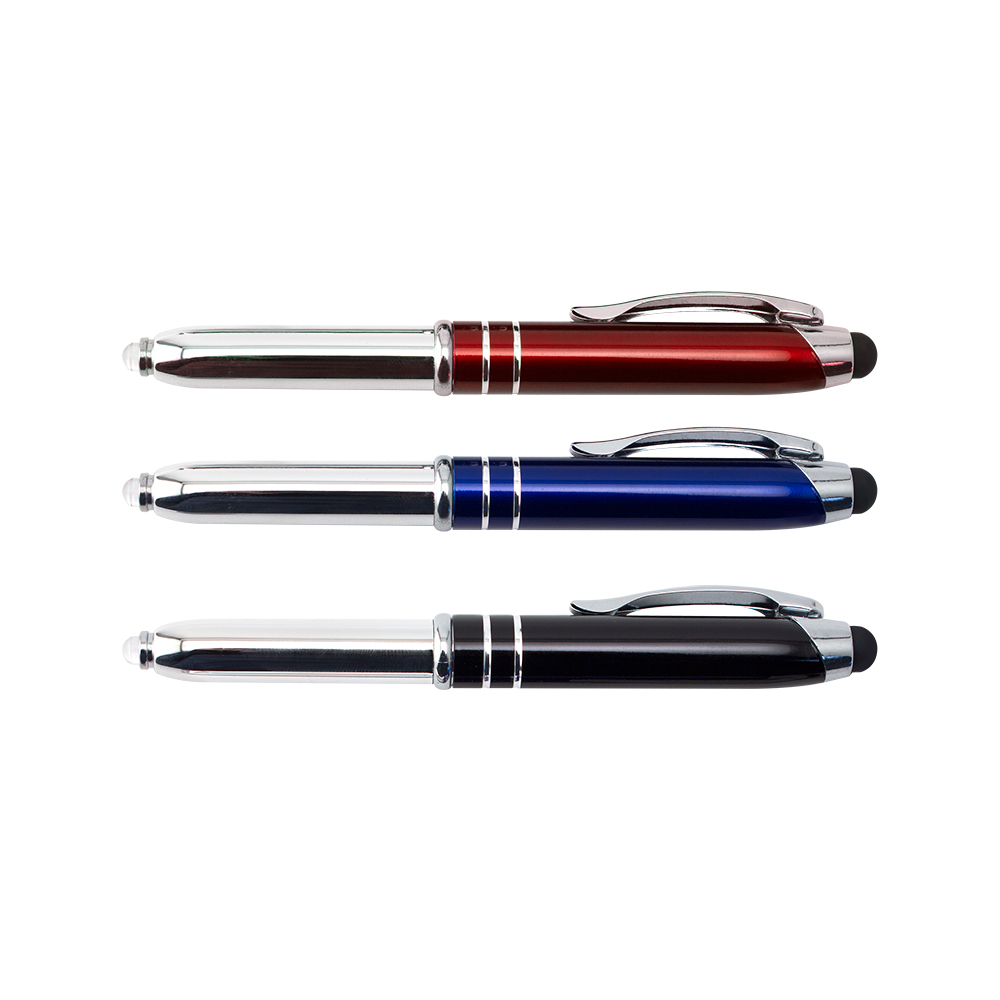 Two Piece Pen, Touch Stylus, And LED Light Tsp600 Custom Engraved Two Piece Pen, Touch Stylus, And LED Light Tsp600 Custom Engraved