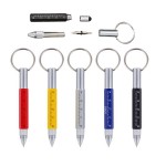 Multifunction Aluminum Tool Pen with Key Ring Logo Branded