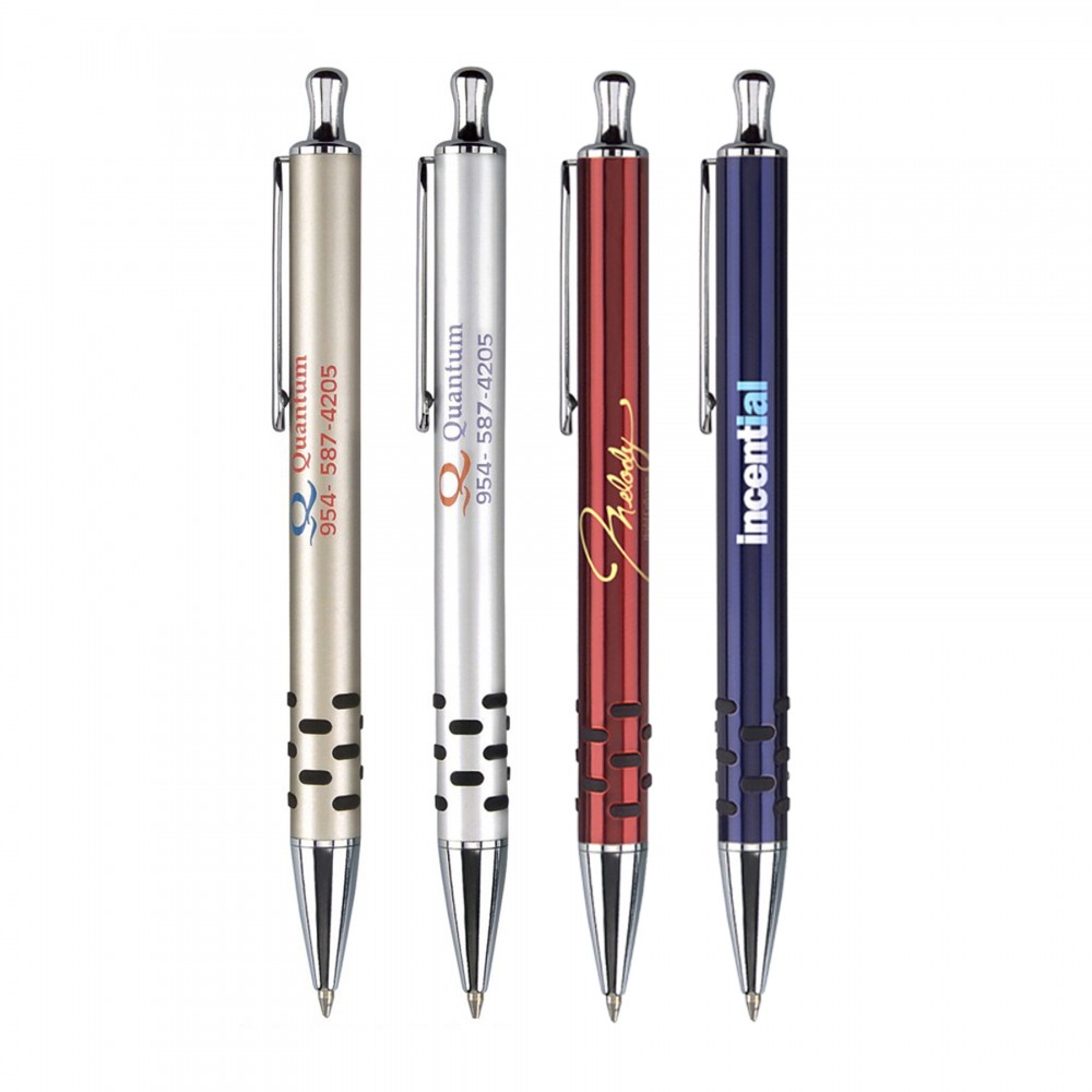 Metal Pen, Ballpoint pen, Click action, Blue ink refill optional Custom Imprinted Metal Pen, Ballpoint pen, Click action, Blue ink refill optional Custom Imprinted