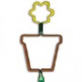 Flower in Pot Multi-Color Inkbend Standard, Bent Pen Custom Imprinted