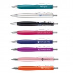 Vivid Seville Brass Click Action Pen Logo Branded