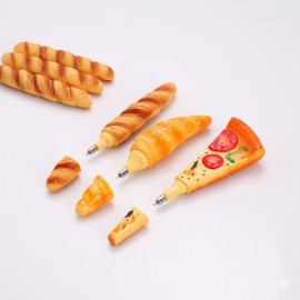Custom Imprinted Pizza Ballpoint Pen Novelty Food Design Pen Simulation Bread Pizza Shape Writing Tool