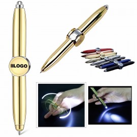 Logo Branded Fidget Spinning Pen With Led Light