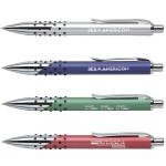 Custom Imprinted Click Action Pen w/ Rubber Dot Grip