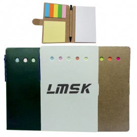 Logo Branded Memo Sticky Notes Notebook W/ Pen
