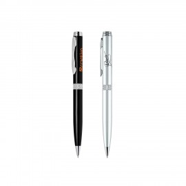 Custom Imprinted Aluminum Diamond Rollerball Twist Metal Pen