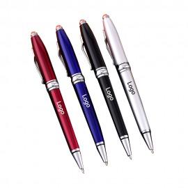 Custom Engraved Metal Ball Pen with LED Lights  Custom Engraved Metal Ball Pen with LED Lights