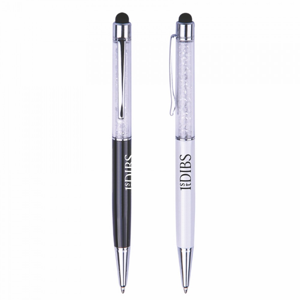 Custom Imprinted Aversa Aluminum Ballpoint Stylus Pen