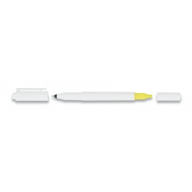 Uniball Combi White/Blue Ink Ball Pen & Highlighter Logo Branded