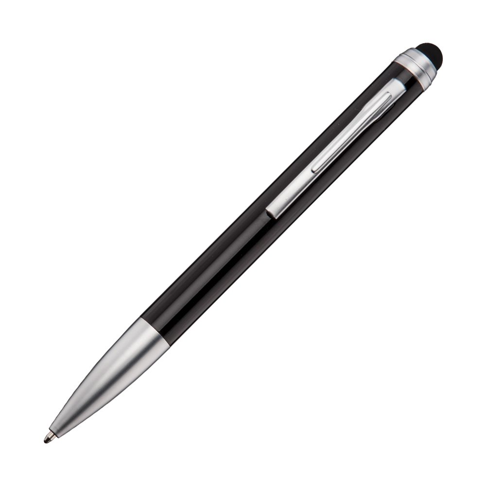 Logo Branded Nuvo Metal Pen/Stylus - Black Logo Branded Nuvo Metal Pen/Stylus - Black