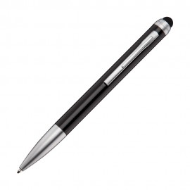Nuvo Metal Pen/Stylus - Black Logo Branded