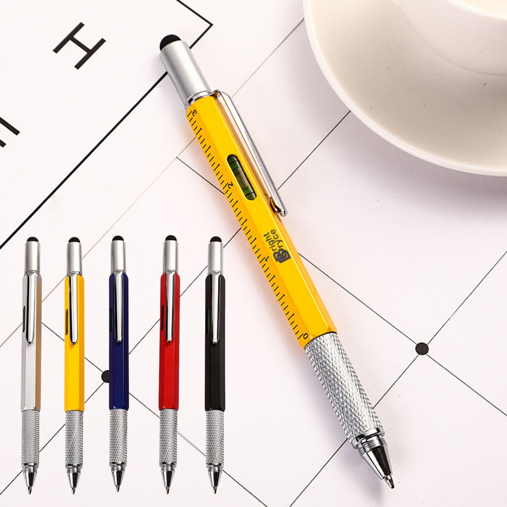 6 In 1 Multi-tool Tech Tool Pen Custom Imprinted