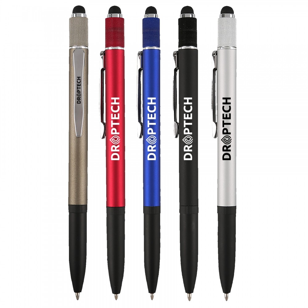 Custom Imprinted Alicante Aluminum Spin Top Stylus Pen