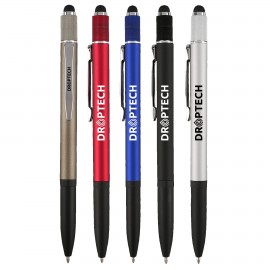 Custom Imprinted Alicante Aluminum Spin Top Stylus Pen