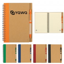 Logo Branded Recycle Write Notebook With Pen
