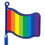 Inkbend Standard Billboard Pen w/ Rainbow Flag Stock Insert Custom Imprinted